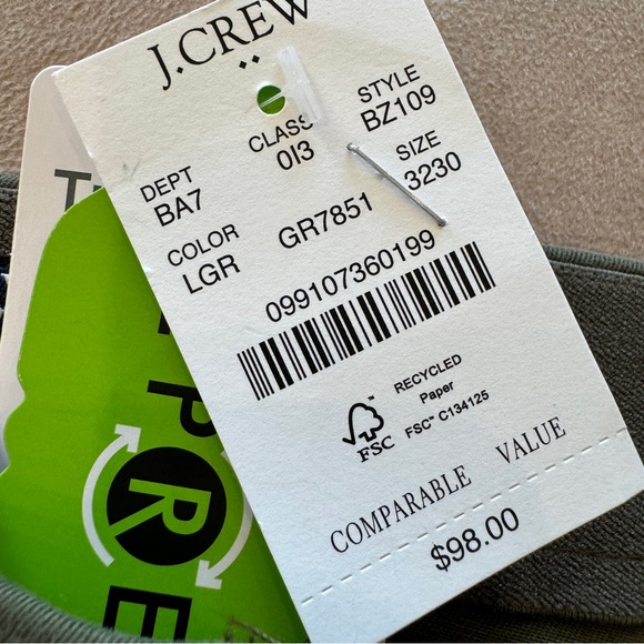 J. Crew Factory Slim-fit TruTemp365® chino pant • size 32x30 • NWT • BZ109 - Picture 7 of 16